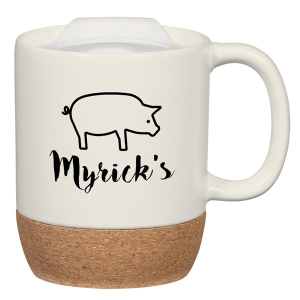 14 Oz. Cork Base Ceramic Mug