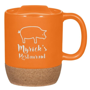 14 Oz. Cork Base Ceramic Mug